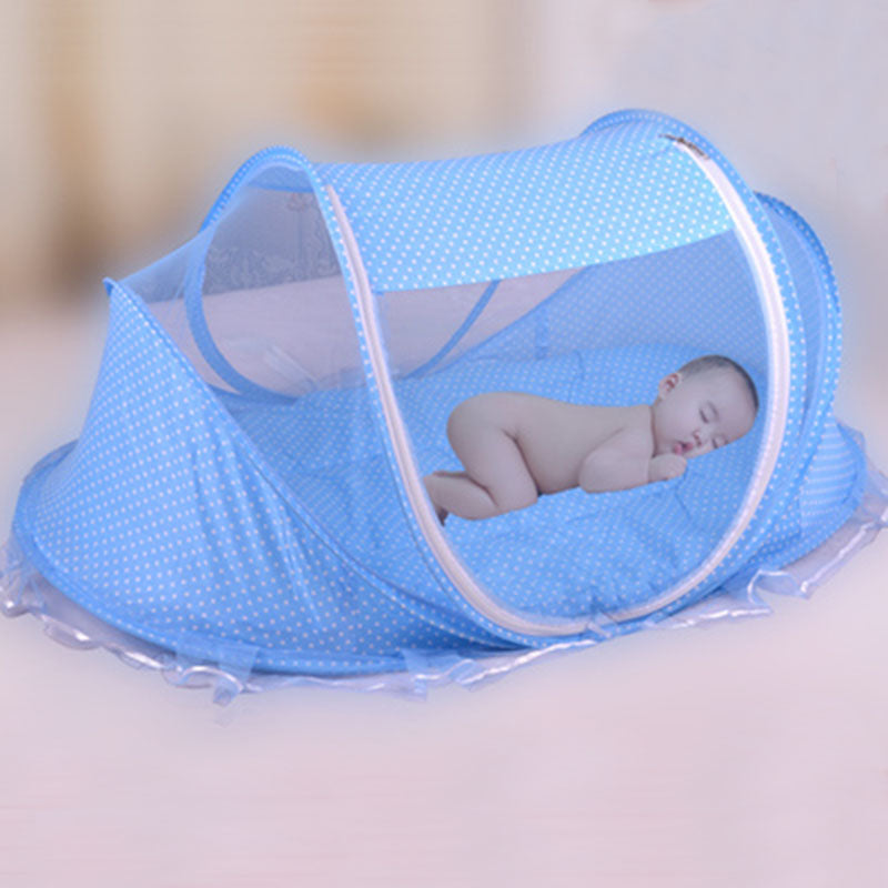 2pieces Foldable  Baby Bed Net Pillow Set
