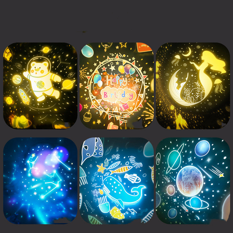 Rotatable Star Projector Light Colorful Music LED Night Lights For Kids USB Charging Sing Project lamp