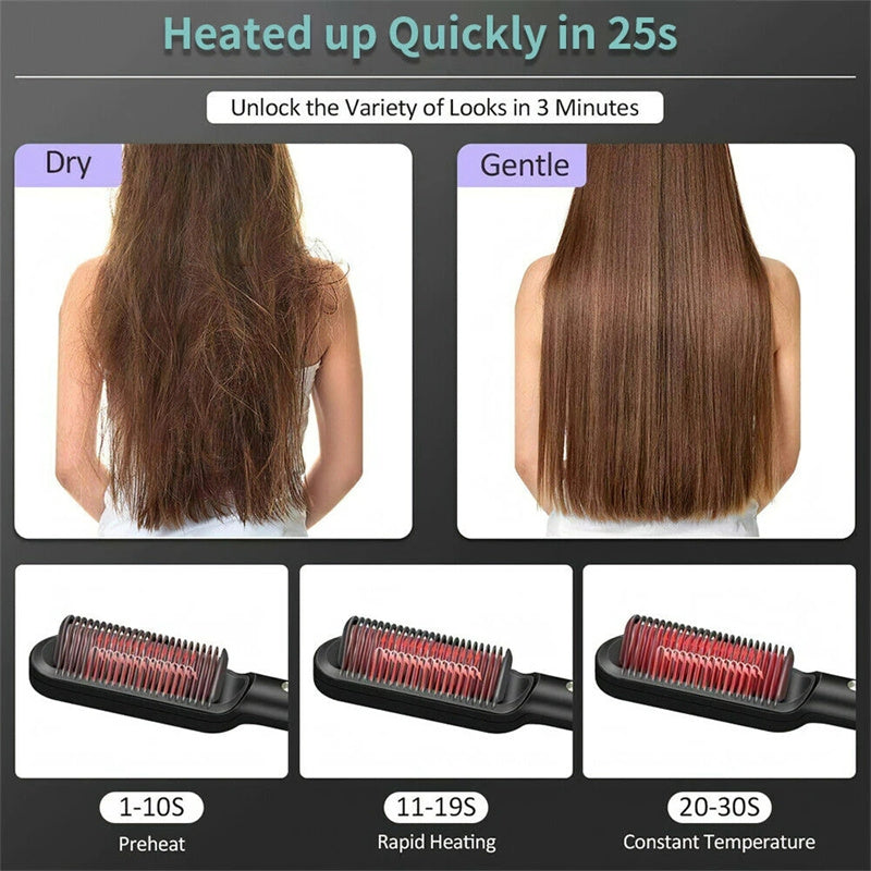 2 In 1 Hair Straightener Hot Comb