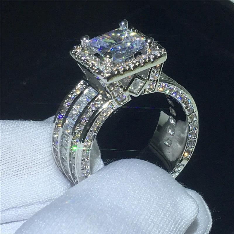 Silver Fashion Women's Ring Engagement  Ring Jewelry
