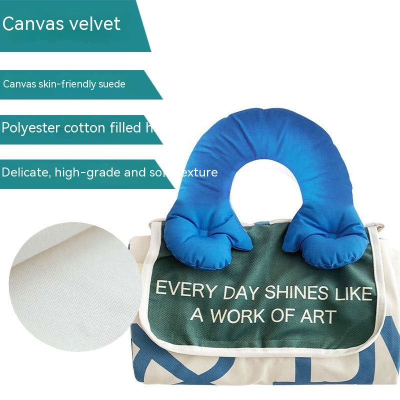 Foldable Picnic Mat Feeding Cotton Handle Moisture-proof