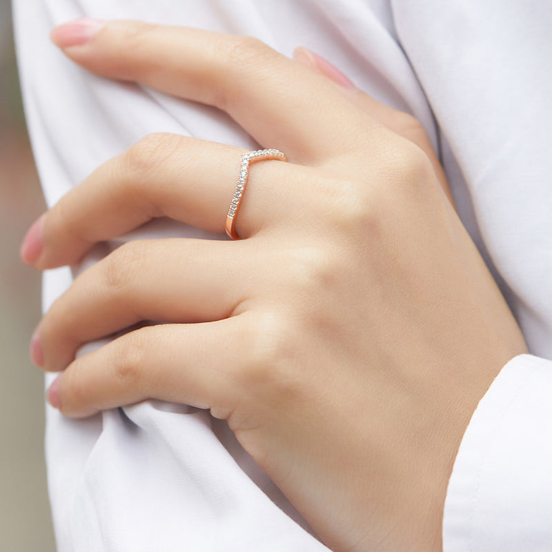 Women's Simple Silver Fashion V-shaped Ring