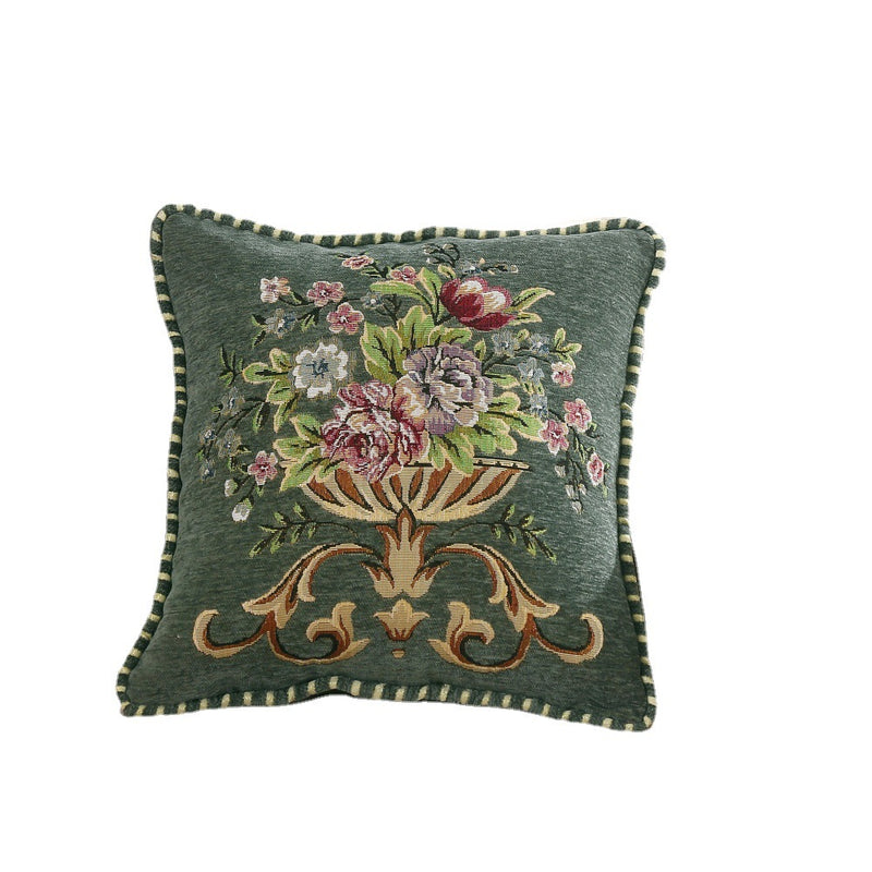 Light Luxury Flower Curled Chenille Pillow