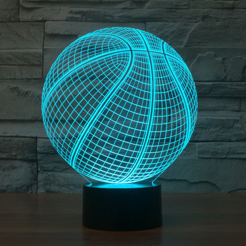 Creative Colorful 3D Basketball  Lights
